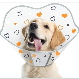 Supet Heart Pattern Dog Recovery Cone